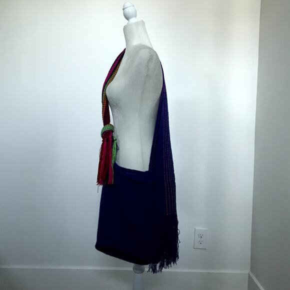 Boho Rainbow Blue Crossbody Purse - Picture 2 of 6
